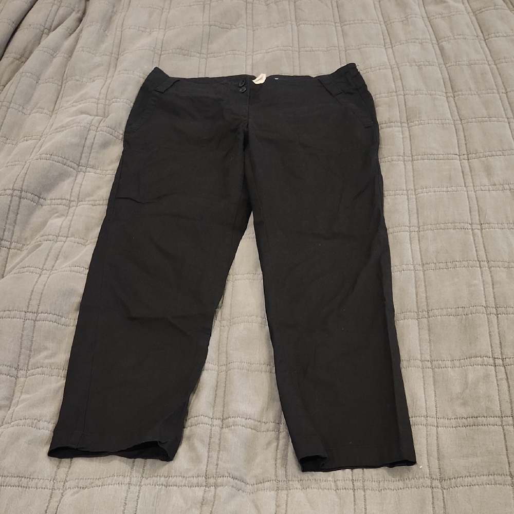Workshop Republic Clothing Black Cropped Pants Size 10!